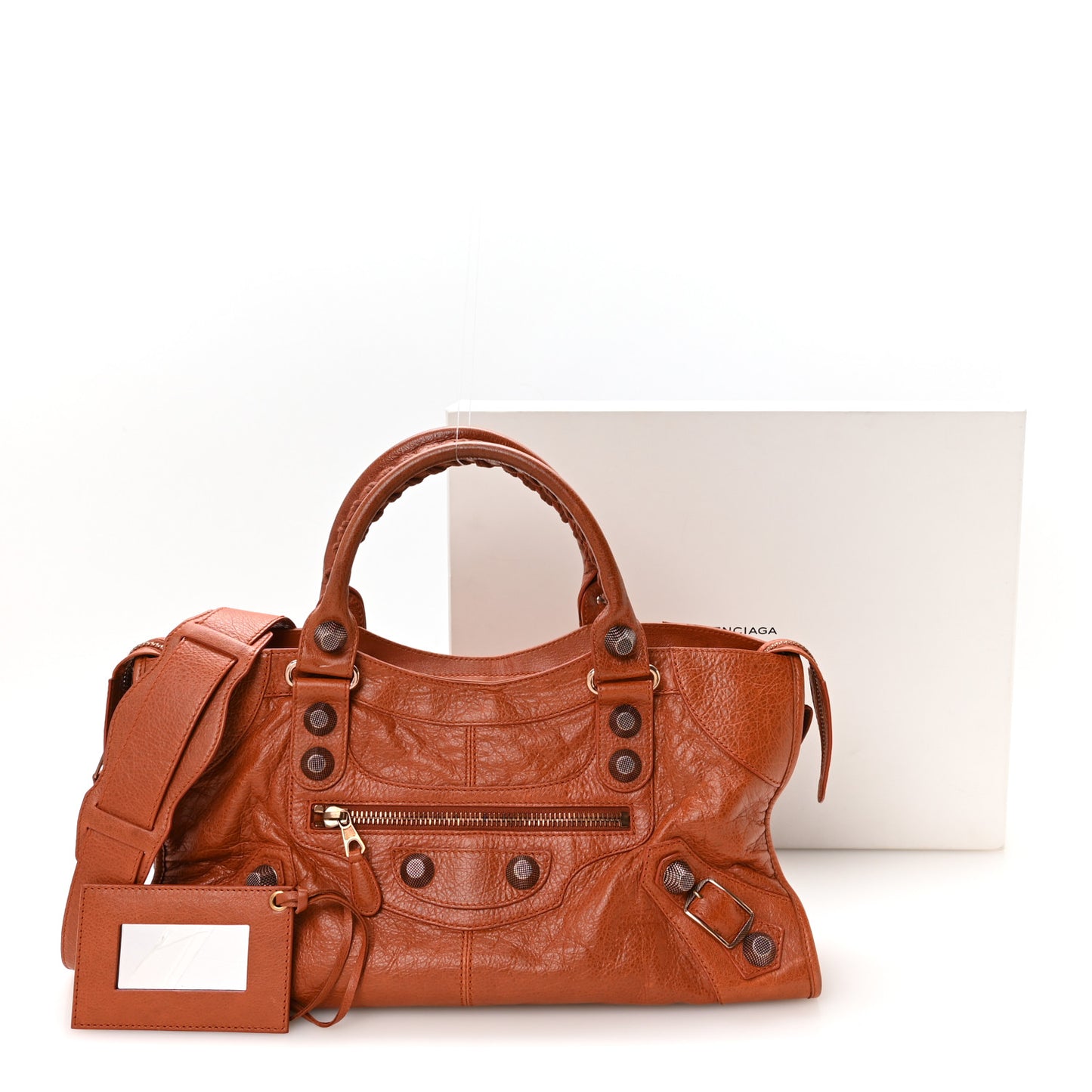 Agneau Giant 21 Rose Gold Hardware Part Time Orange Brulee