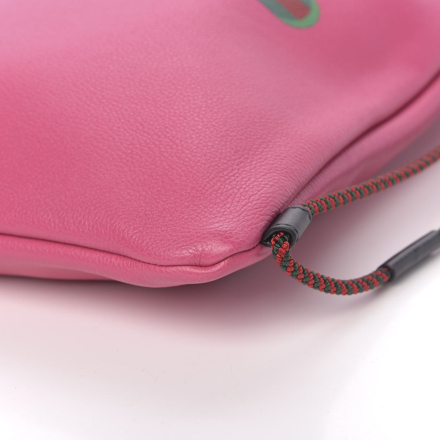 Grained Calfskin Logo Drawstring Backpack Box Pink Green Black