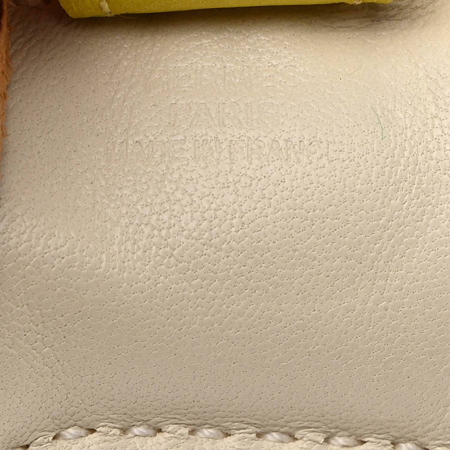 Hermes Milo Lambskin Grigri Rodeo Horse Bag Charm PM Craie Chai Lime 4 of 4