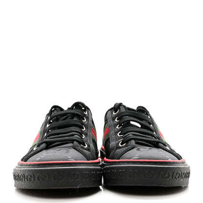 Gucci Econyl Nylon Web Monogram Off The Grid Womens 1977 Tennis Sneakers 37 Black 2 of 9