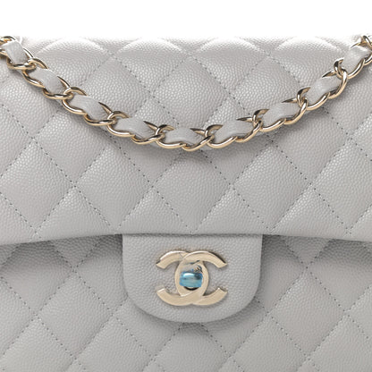 Chanel Caviar Quilted Small Double Flap Grey 8 of 10