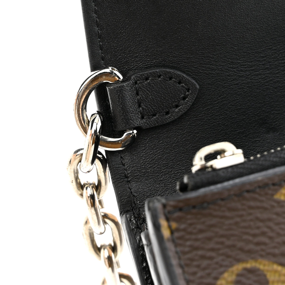 Calfskin Monogram Wild At Heart Twist Chain Wallet