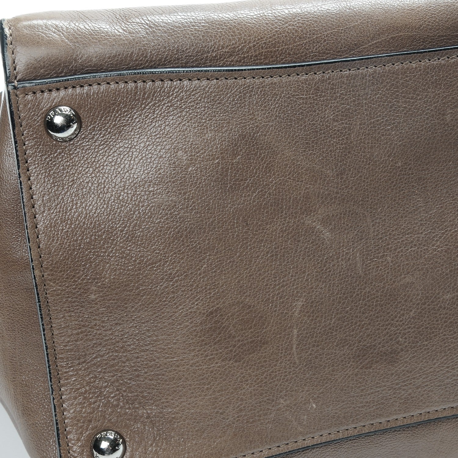 Prada Glace Calf Twin Pocket Tote Argilla 10 of 10