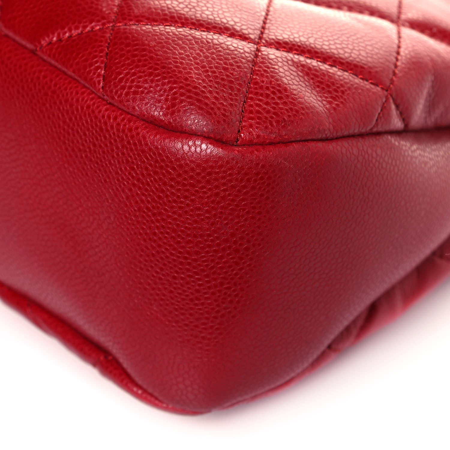 Chanel Caviar Quilted Timeless CC Soft Tote Red 9 of 11