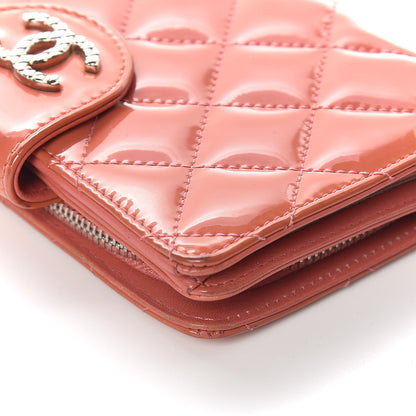 Chanel Patent Quilted Brilliant Zipped Pocket Wallet Pink 10 of 10