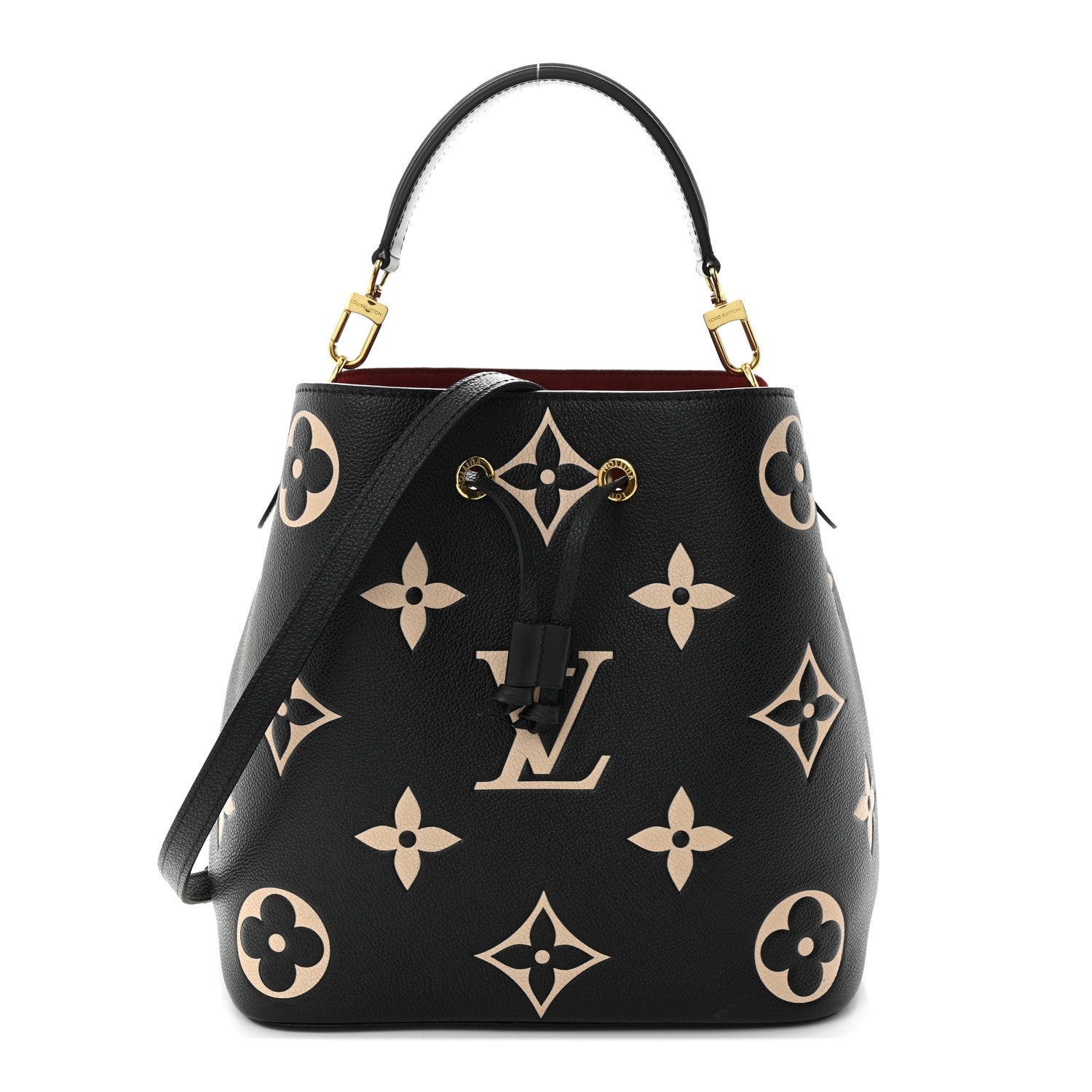 Louis Vuitton Empreinte Monogram Giant Neonoe MM Black Beige 1 of 9