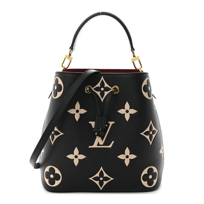 Louis Vuitton Empreinte Monogram Giant Neonoe MM Black Beige 1 of 9