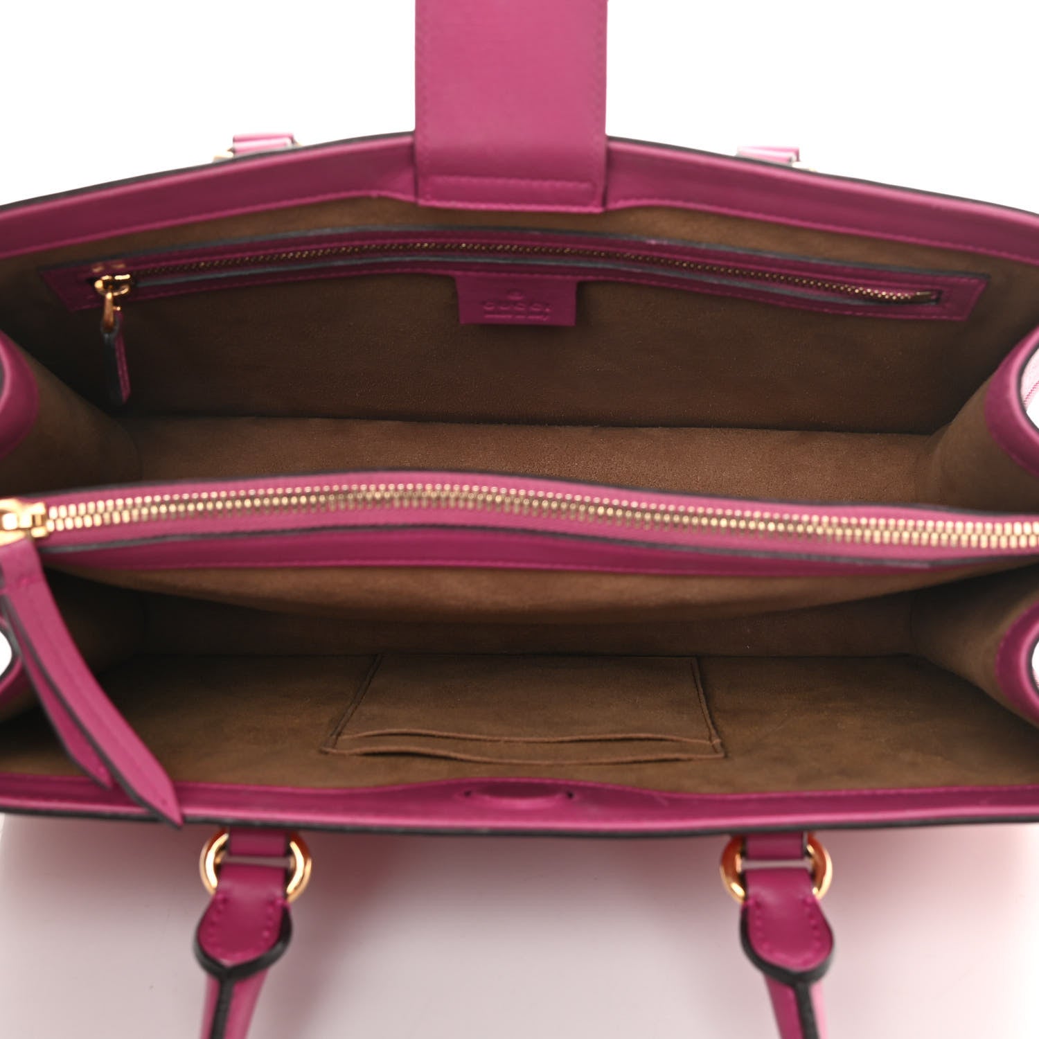 Gucci Calfskin Small Top Handle Bag Hibiscus Red New Rosette 5 of 23