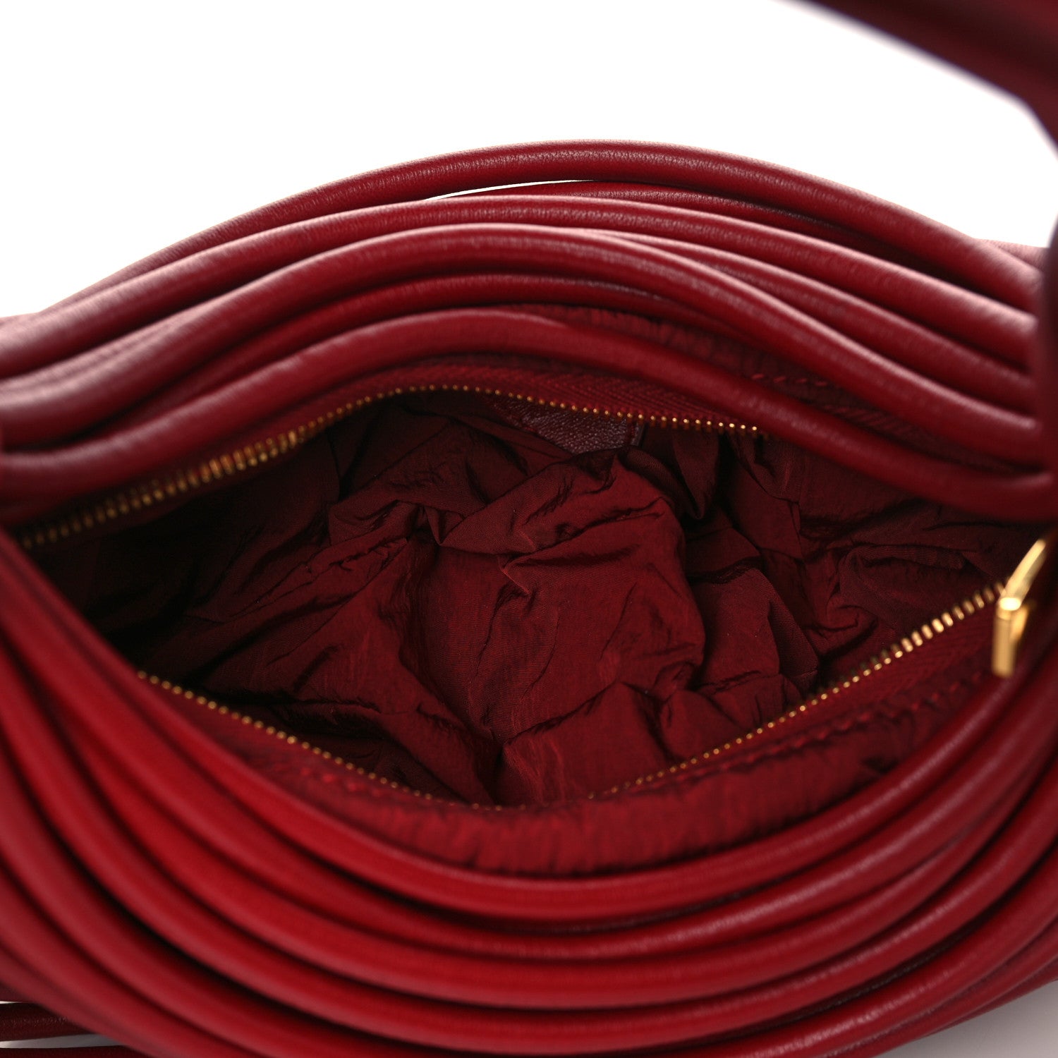 Bottega Veneta Nappa Mini Tubular Double Knot Dark Red 5 of 8