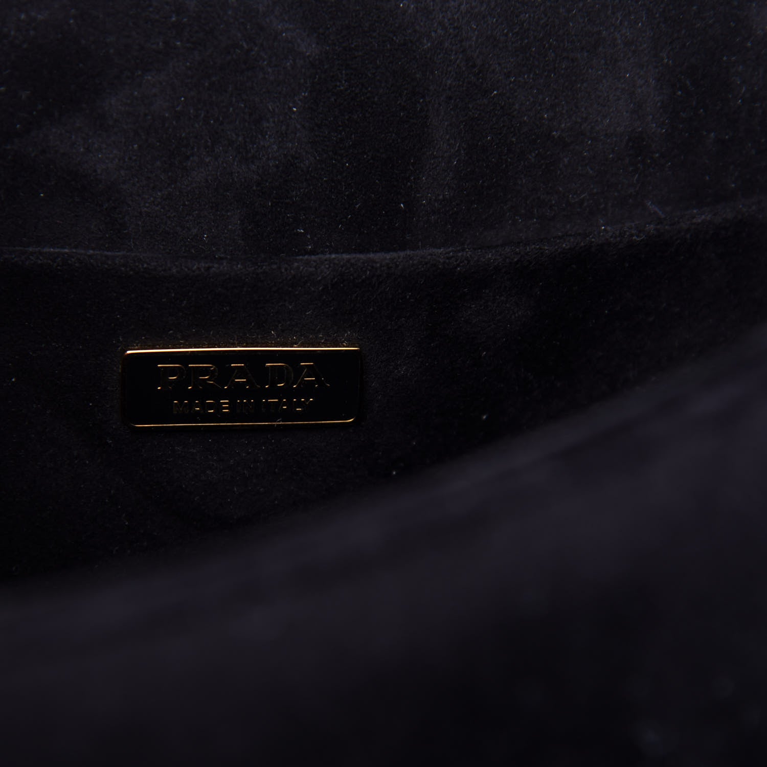 Prada Velluto Ricamo Cahier Shoulder Bag Black 6 of 10