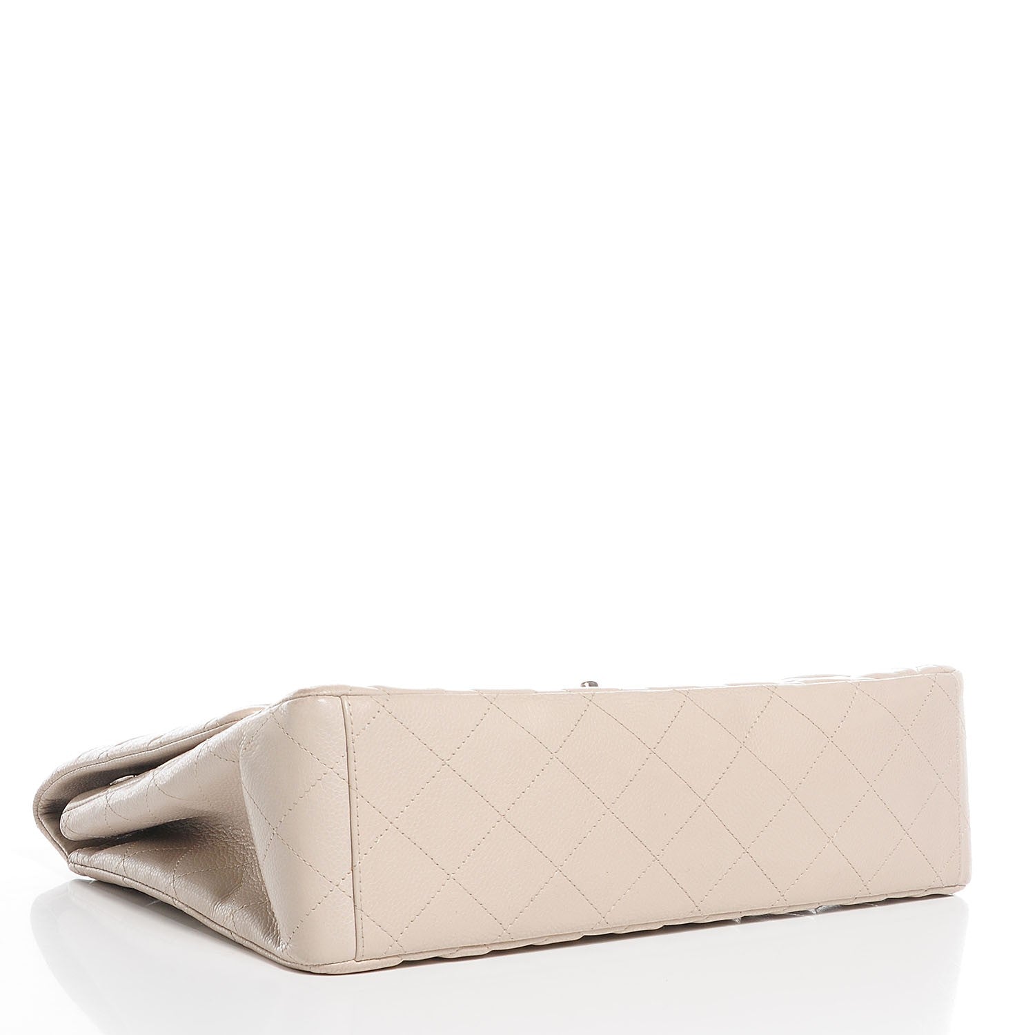 Chanel Caviar Maxi Single Flap Ecru 4 of 9