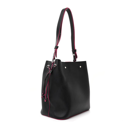 Louis Vuitton Calfskin Lockme Bucket Black 3 of 10