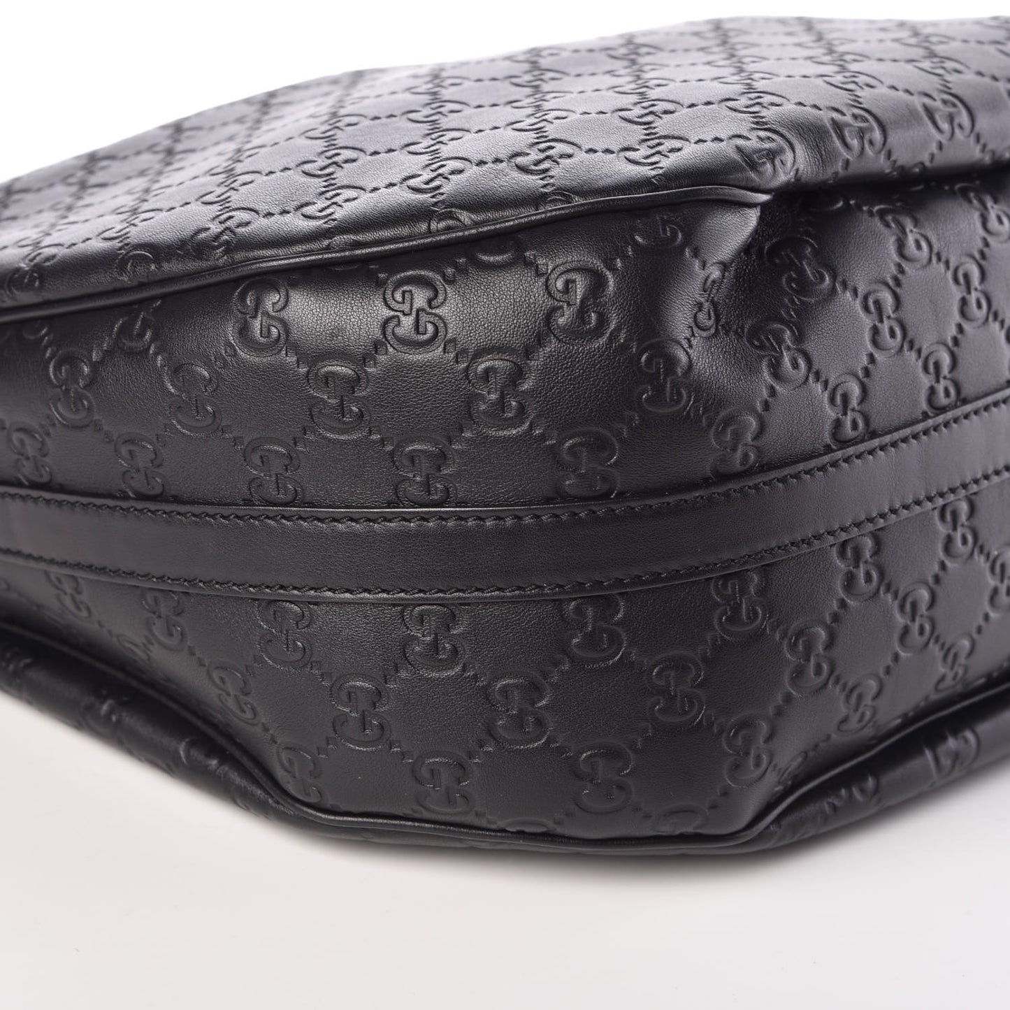 Guccissima Large GG Twins Hobo Black