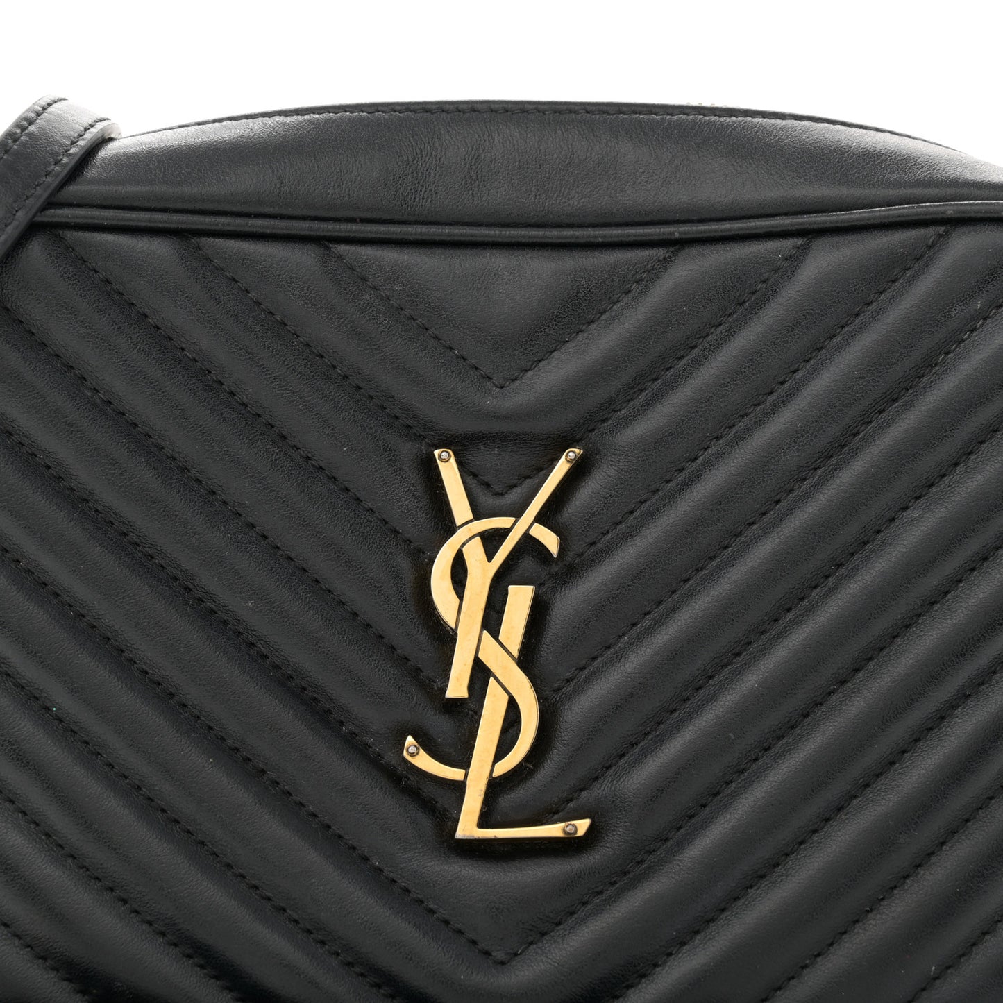 Calfskin Matelasse Monogram Lou Camera Bag Black