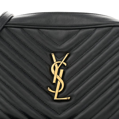 Saint Laurent Calfskin Matelasse Monogram Lou Camera Bag Black 8 of 15
