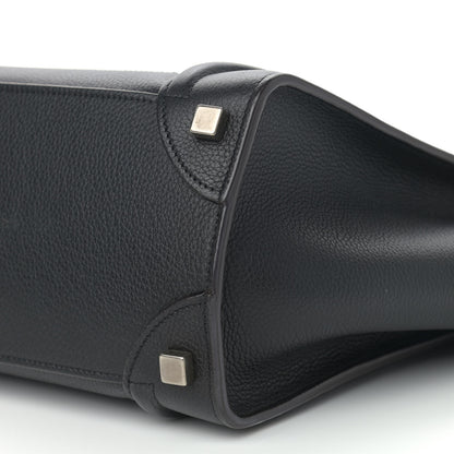 Celine Drummed Calfskin Micro Luggage Black 9 of 14