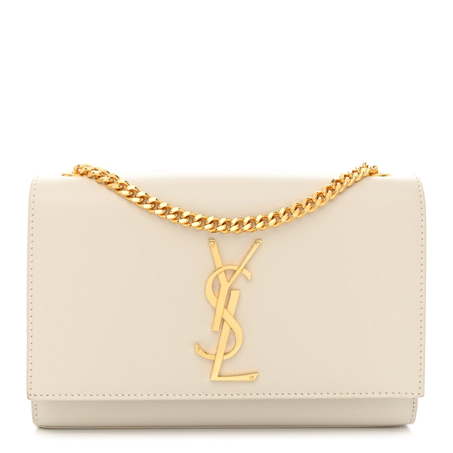 Grain De Poudre Small Monogram Kate Satchel Crema Soft
