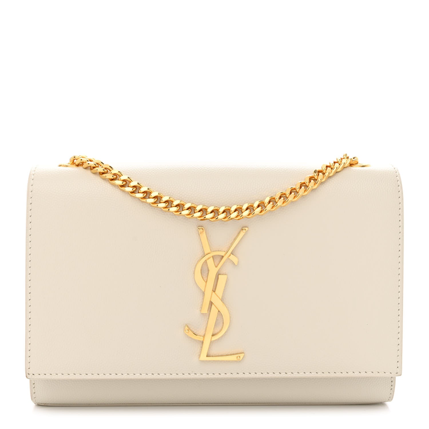 Saint Laurent Grain De Poudre Small Monogram Kate Satchel Crema Soft 1 of 9