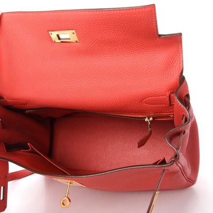 Hermes Togo Kelly Retourne 28 Rouge Pivoine 5 of 10