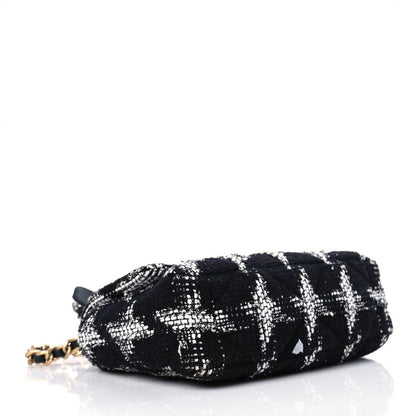 Chanel Tweed Quilted Medium Chanel 19 Flap Black White 4 of 10