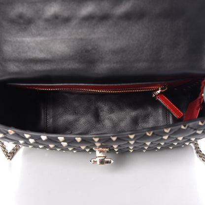 Valentino Garavani Lambskin Medium Rockstud Spike Shoulder Bag Black 5 of 15