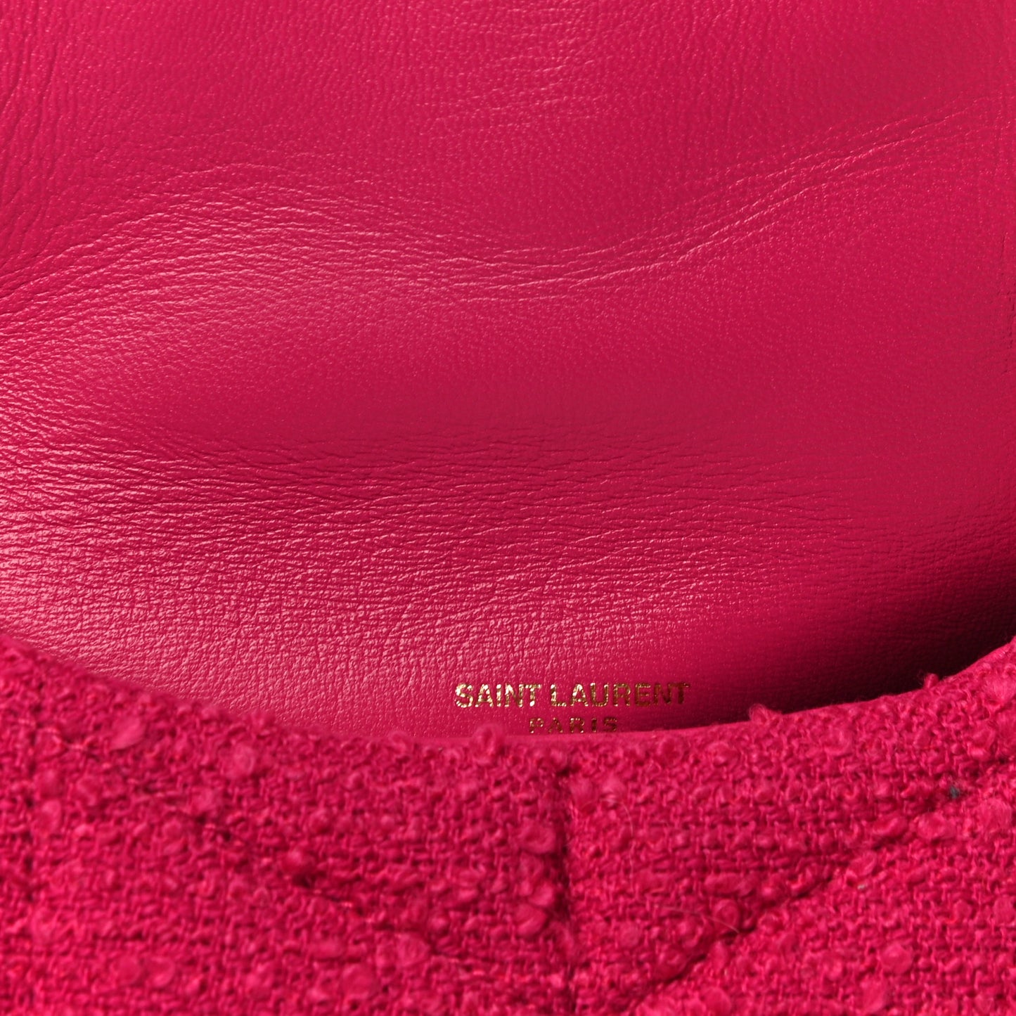 Shearling Quilted Toy Loulou Puffer Monogram Chain Satchel Fuchsia