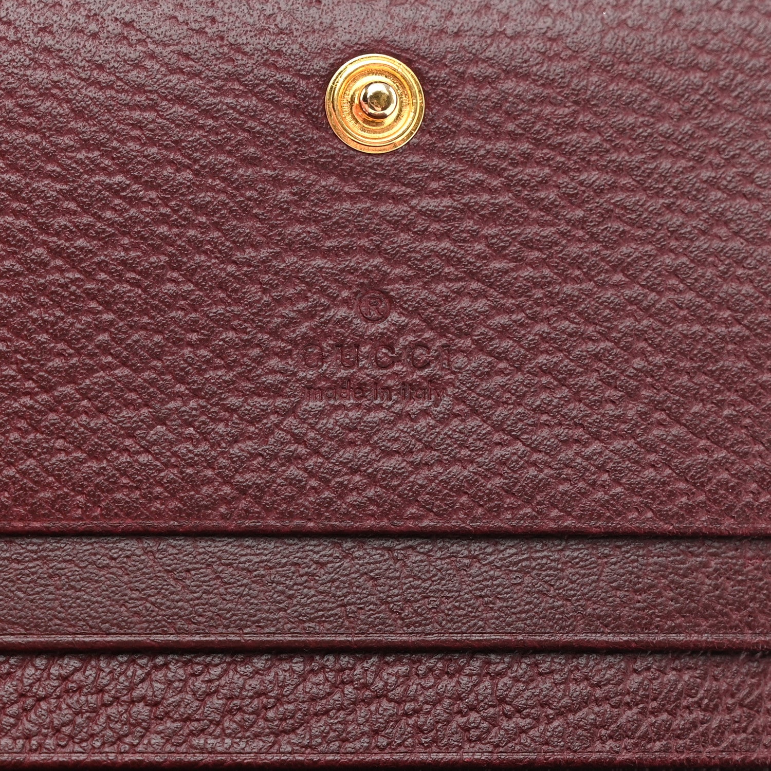 Gucci Textured Calfskin Web Ophidia Card Case Vintage Bordeaux 7 of 9