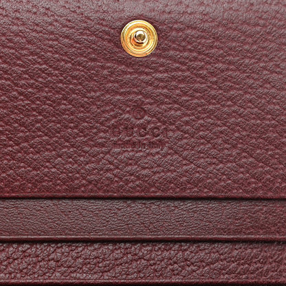 Gucci Textured Calfskin Web Ophidia Card Case Vintage Bordeaux 7 of 9