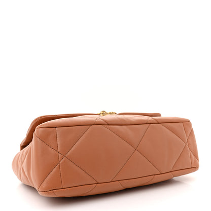 Chanel Lambskin Quilted Large Chanel 19 Flap Brown 4 of 12