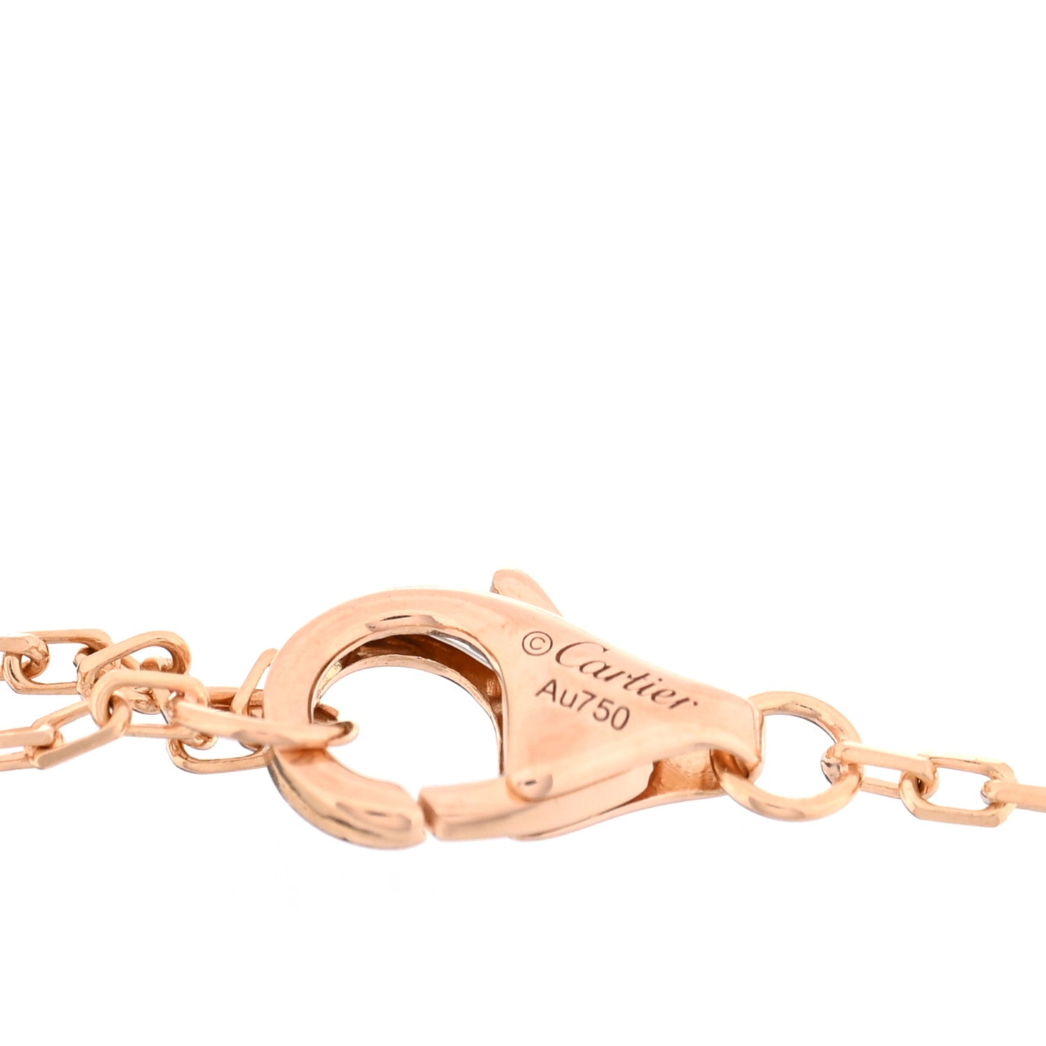 Cartier 18K Pink Yellow White Gold Diamond Trinity One Diamond Chain Bracelet 3 of 3