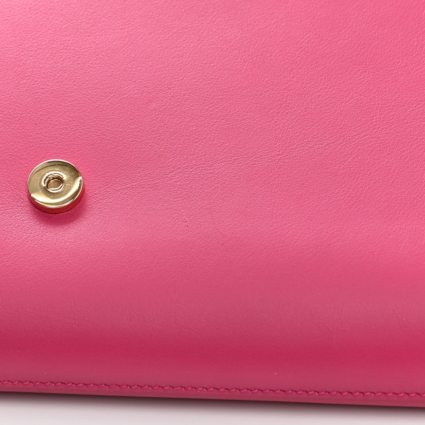 Calfskin Classic Y Ligne Clutch Fuchsia