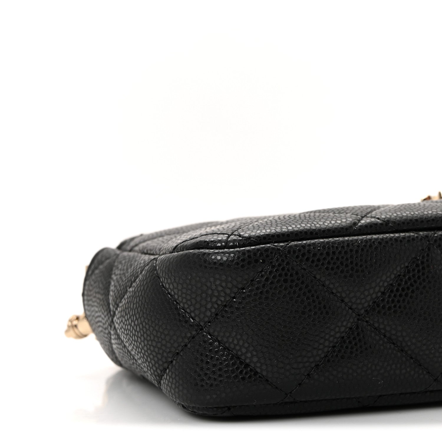 Chanel Caviar Quilted Zipped Phone Holder With Chain Black 10 of 11
