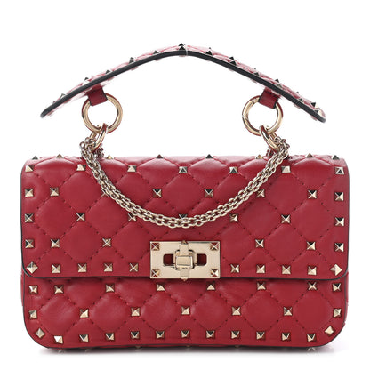 Valentino Garavani Nappa Small Rockstud Spike Shoulder Bag Rosso Valentino 1 of 10