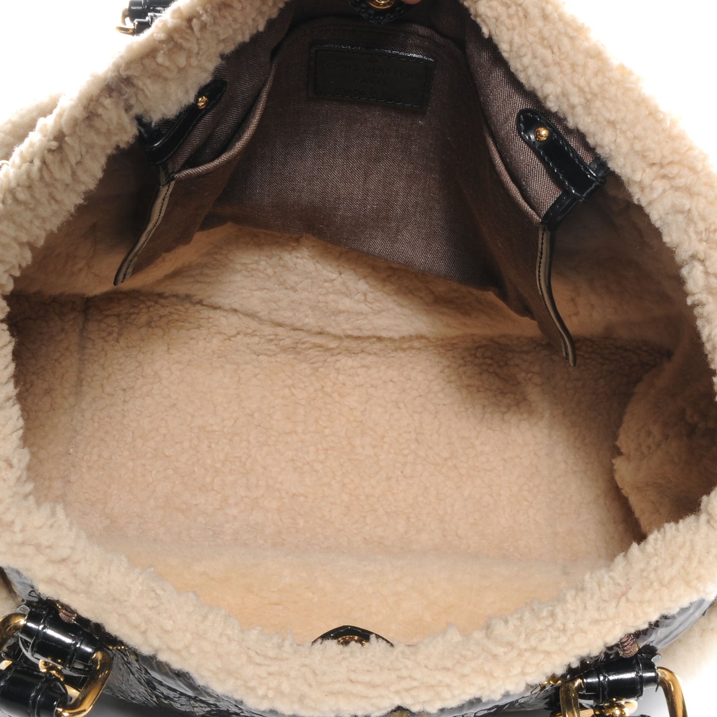 Patent Monogram Shearling Sac Thunder