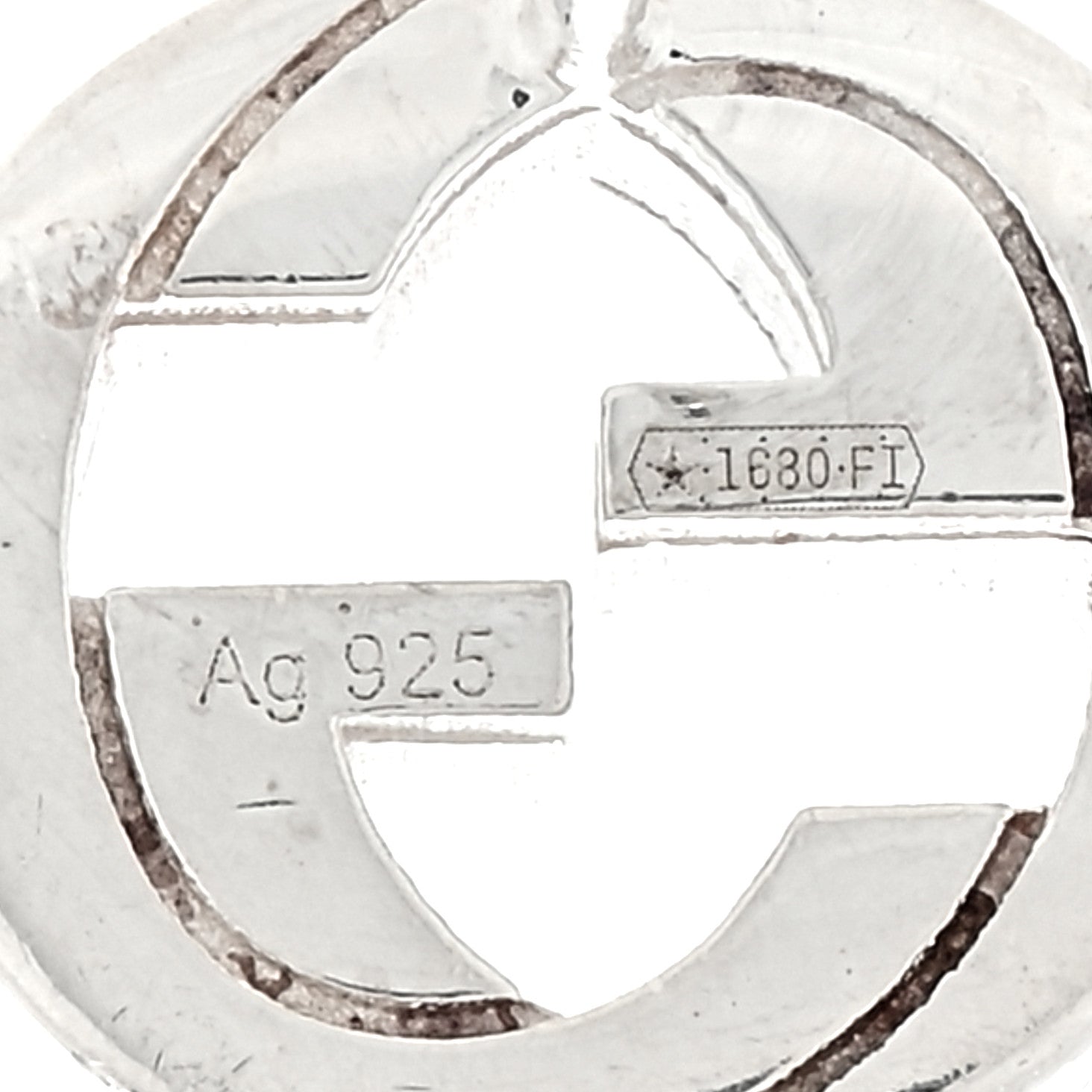 Gucci Sterling Silver Interlocking GG Stud Earrings 4 of 4