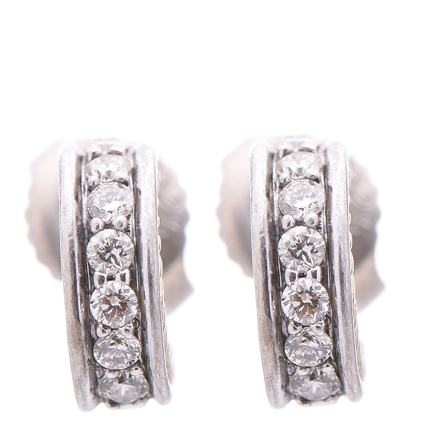 Sterling Silver Diamond Mini Cable Hoop Earrings
