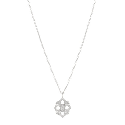 Buccellati 18K White Gold Diamond Opera Tulle Pendant Necklace 1 of 5