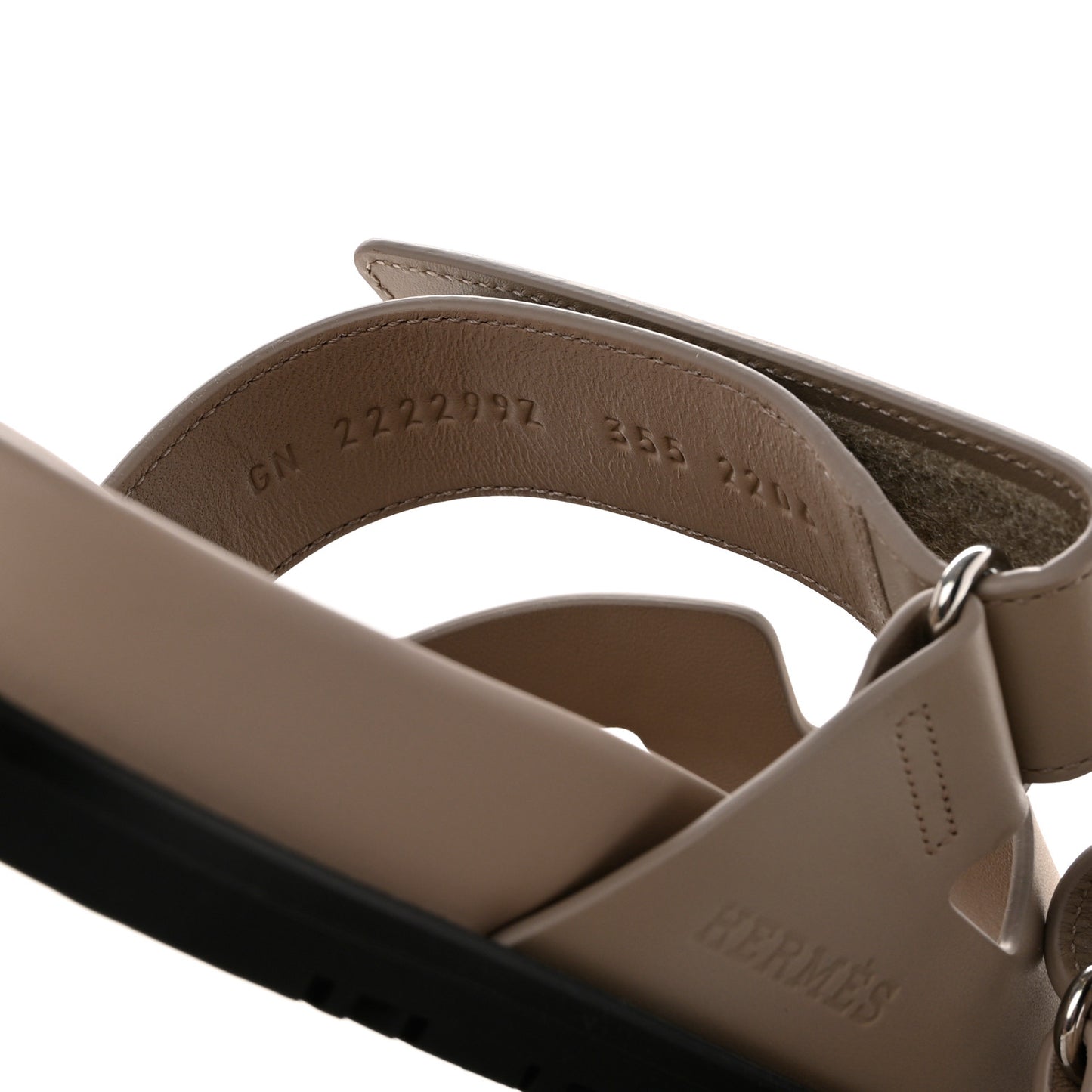 Calfskin Womens Chypre Sandals 35.5 Beige Mastic