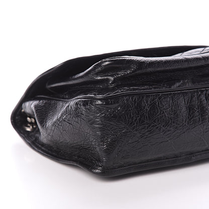 Saint Laurent Crinkled Calfskin Matelasse Monogram Medium Niki Chain Satchel Black 7 of 8