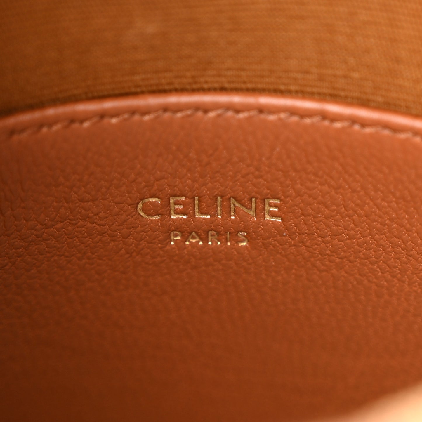 Triomphe Canvas Embroidered Logo Round Purse On Strap Black Tan