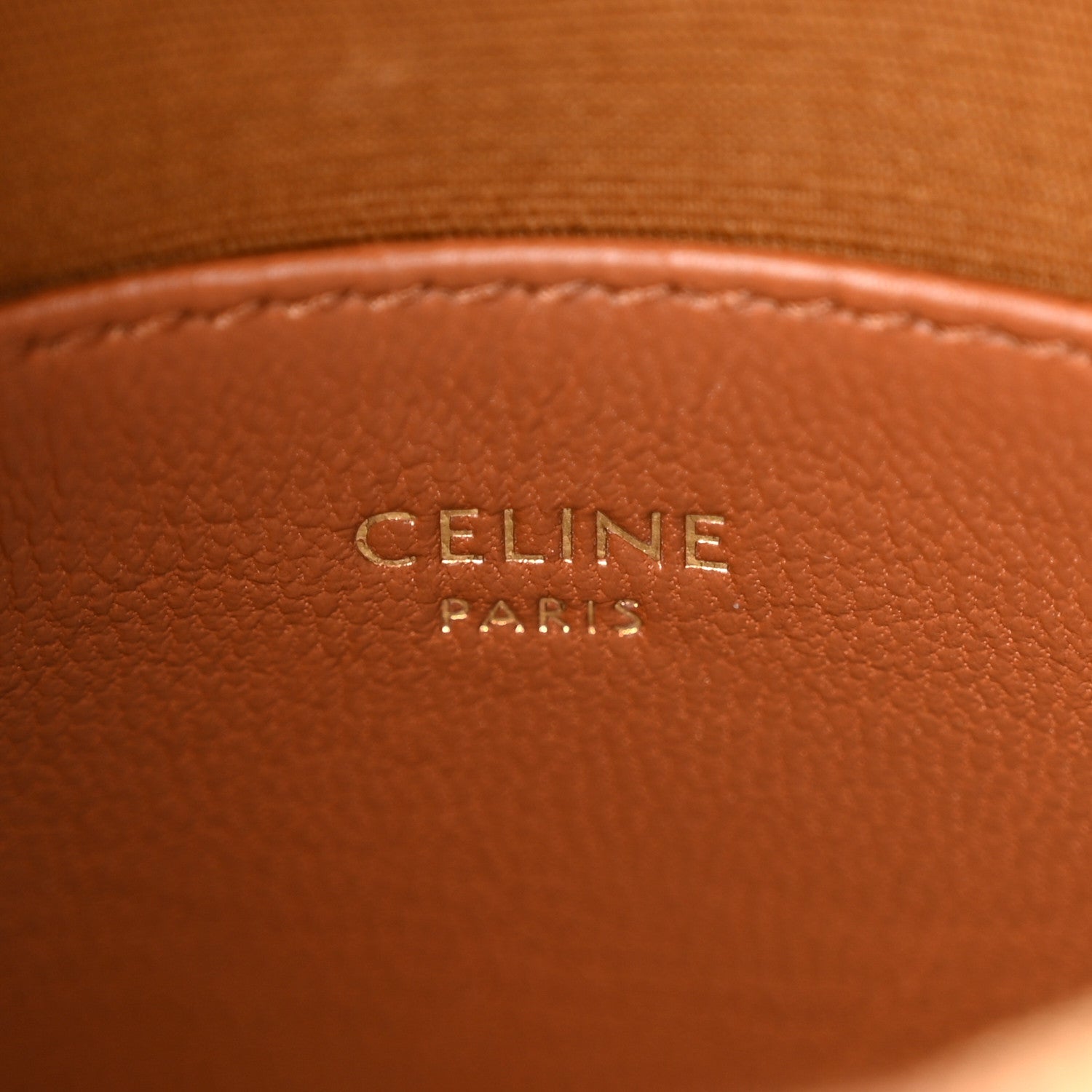 Celine Triomphe Canvas Embroidered Logo Round Purse On Strap Black Tan 6 of 10