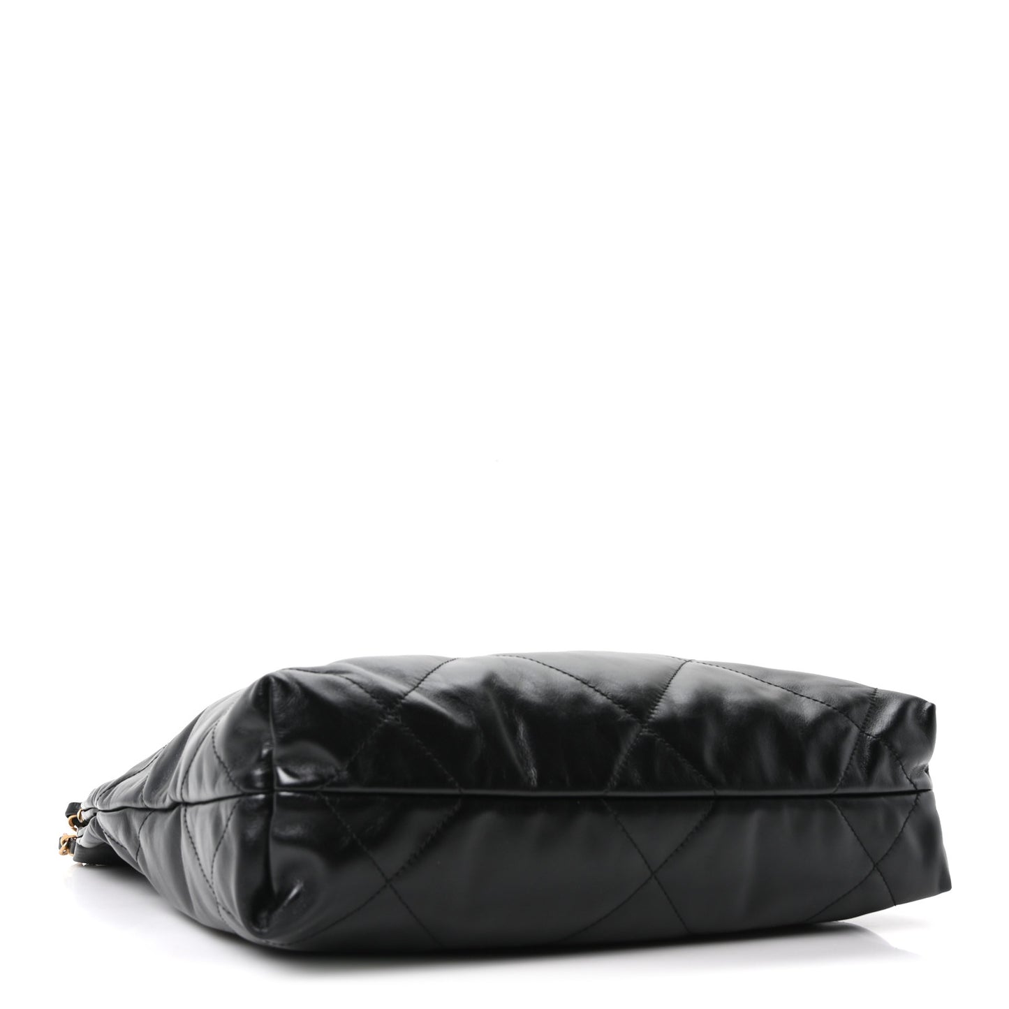 Shiny Calfskin Quilted Small Chanel 22 Black