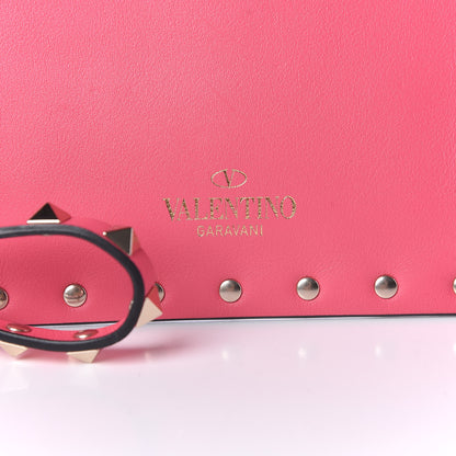 Valentino Garavani Vitello Medium Rockstud Envelope Flat Wristlet Pouch Shadow Pink 10 of 10