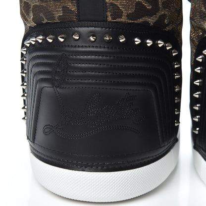 Christian Louboutin Calfskin Lurex Leopard After Snow Mens Flat Boots 43 Black 7 of 9