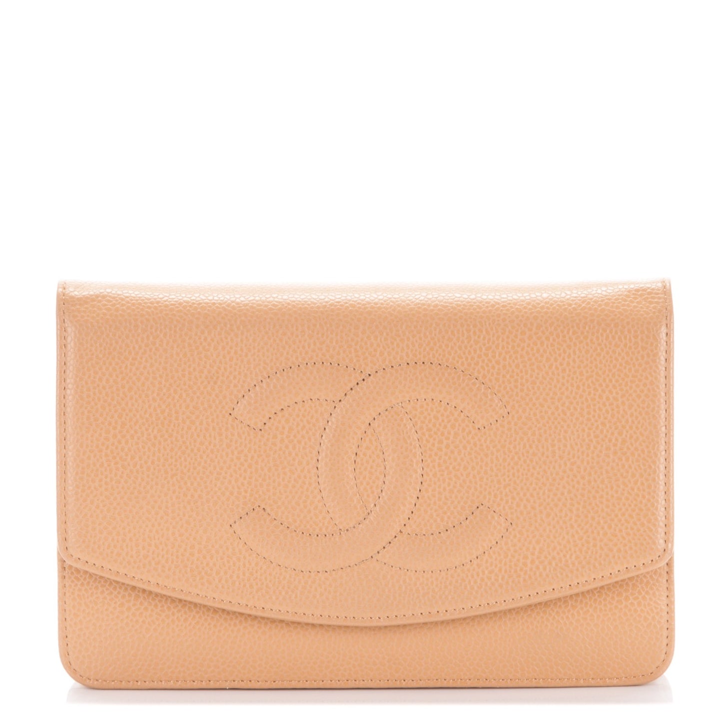 Caviar Timeless CC Wallet On Chain WOC Beige