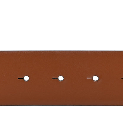 Valentino Garavani Glossy Calfskin VLogo Reversible 30mm Belt 85 34 Saddle Brown Black 3 of 5