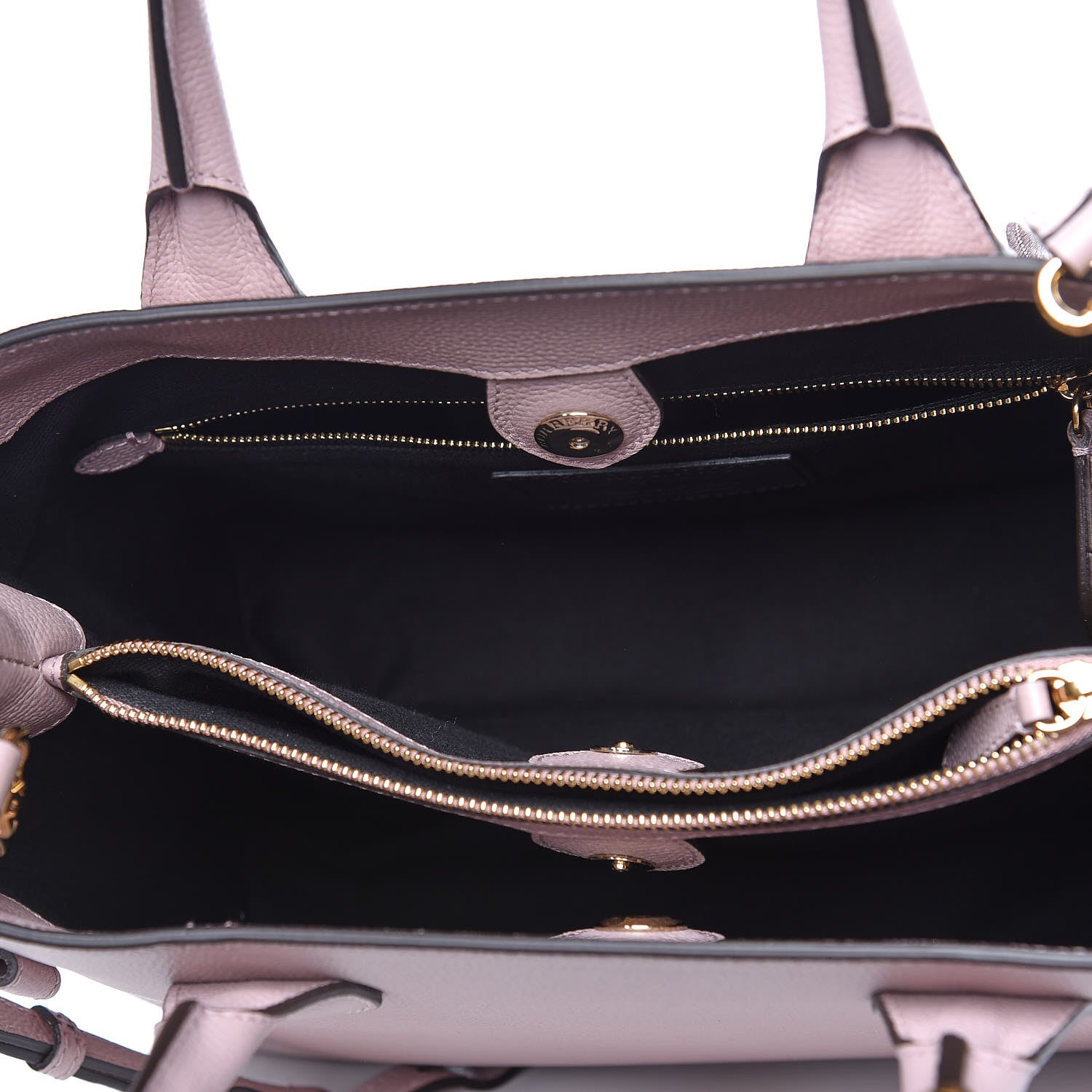 Burberry Grainy Calfskin House Check Medium Banner Tote Pale Orchid 4 of 10