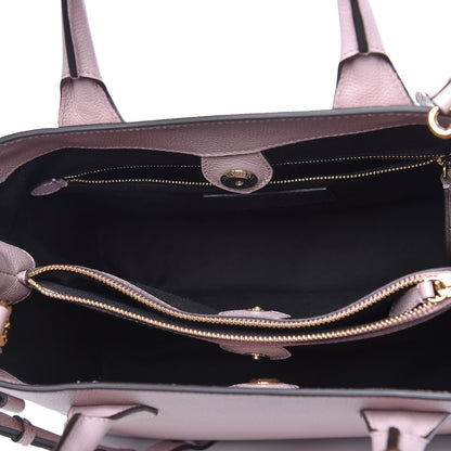 Burberry Grainy Calfskin House Check Medium Banner Tote Pale Orchid 4 of 10