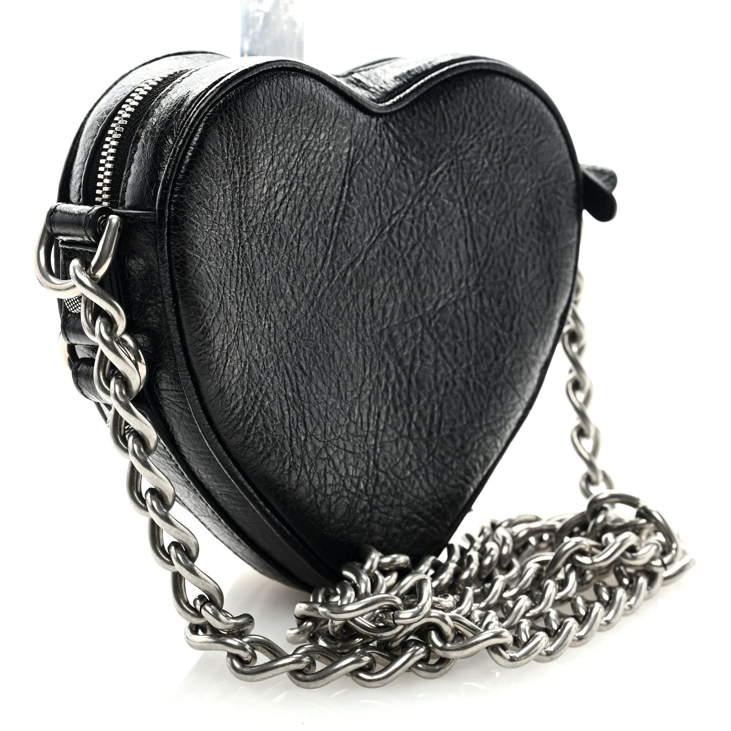 Agneau Arena Mini Le Cagole Heart Bag Black