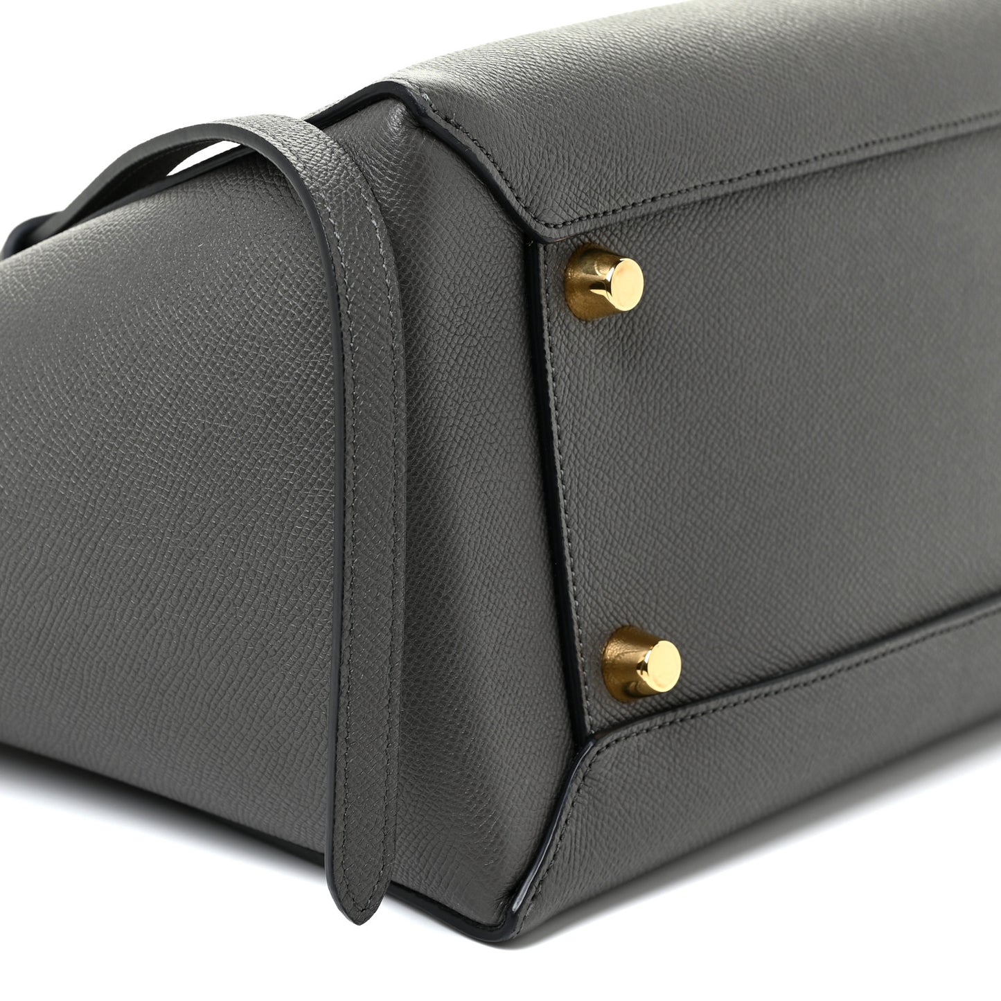 Grained Calfskin Mini Belt Bag Grey